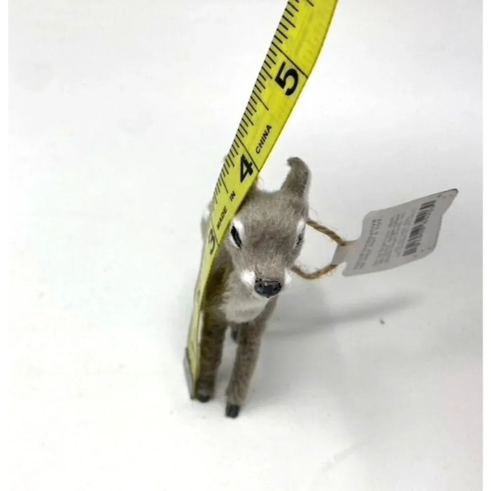 Target Faux Fur Grey Deer Christmas Tree Ornament Gray with Spots Wondershop™